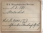 Etiketten zu Malachit (NHMW-MIN-Ad541)